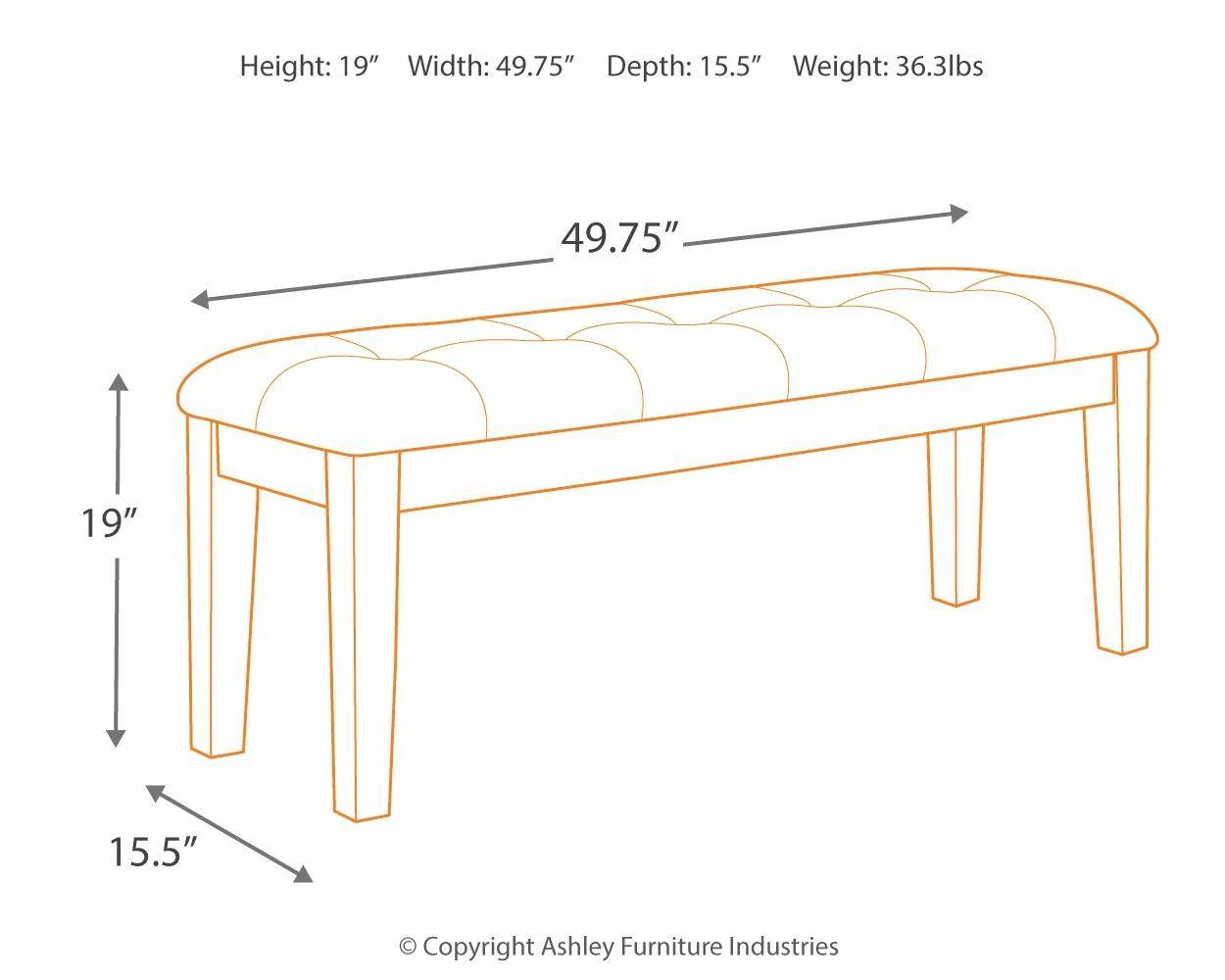Ralene - Upholstered Bench - Image 7