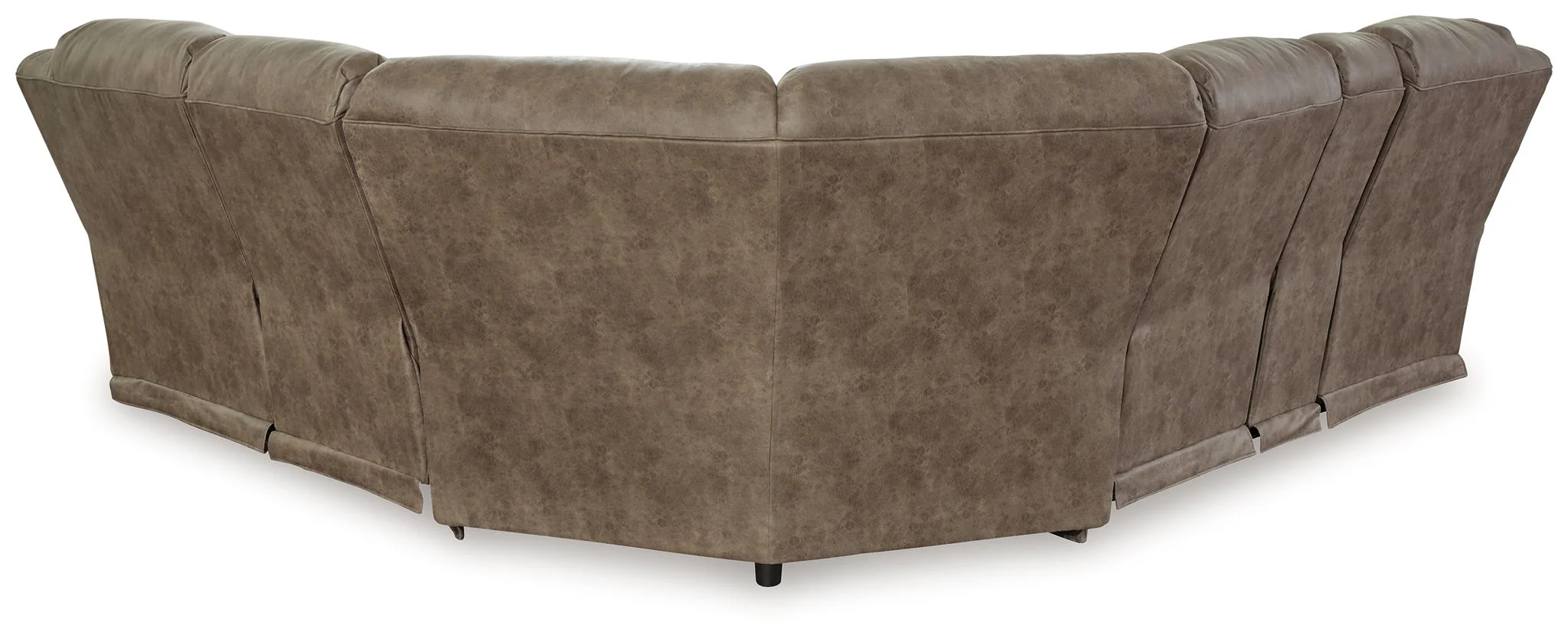 Ravenel - 3-Piece Power Reclining Sectional With Laf Power Reclining Loveseat With Console - Faux Leather - Fossil - Image 4