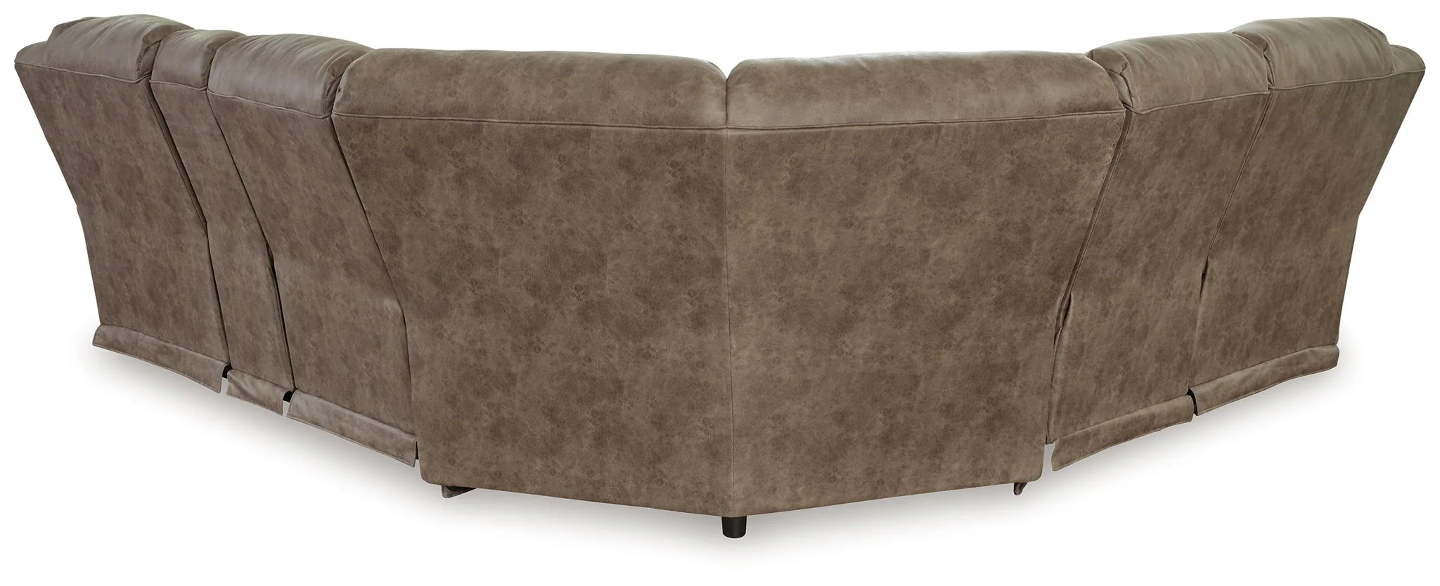 Ravenel - 3-Piece Power Reclining Sectional With Raf Power Reclining Loveseat With Console - Faux Leather - Fossil - Image 3