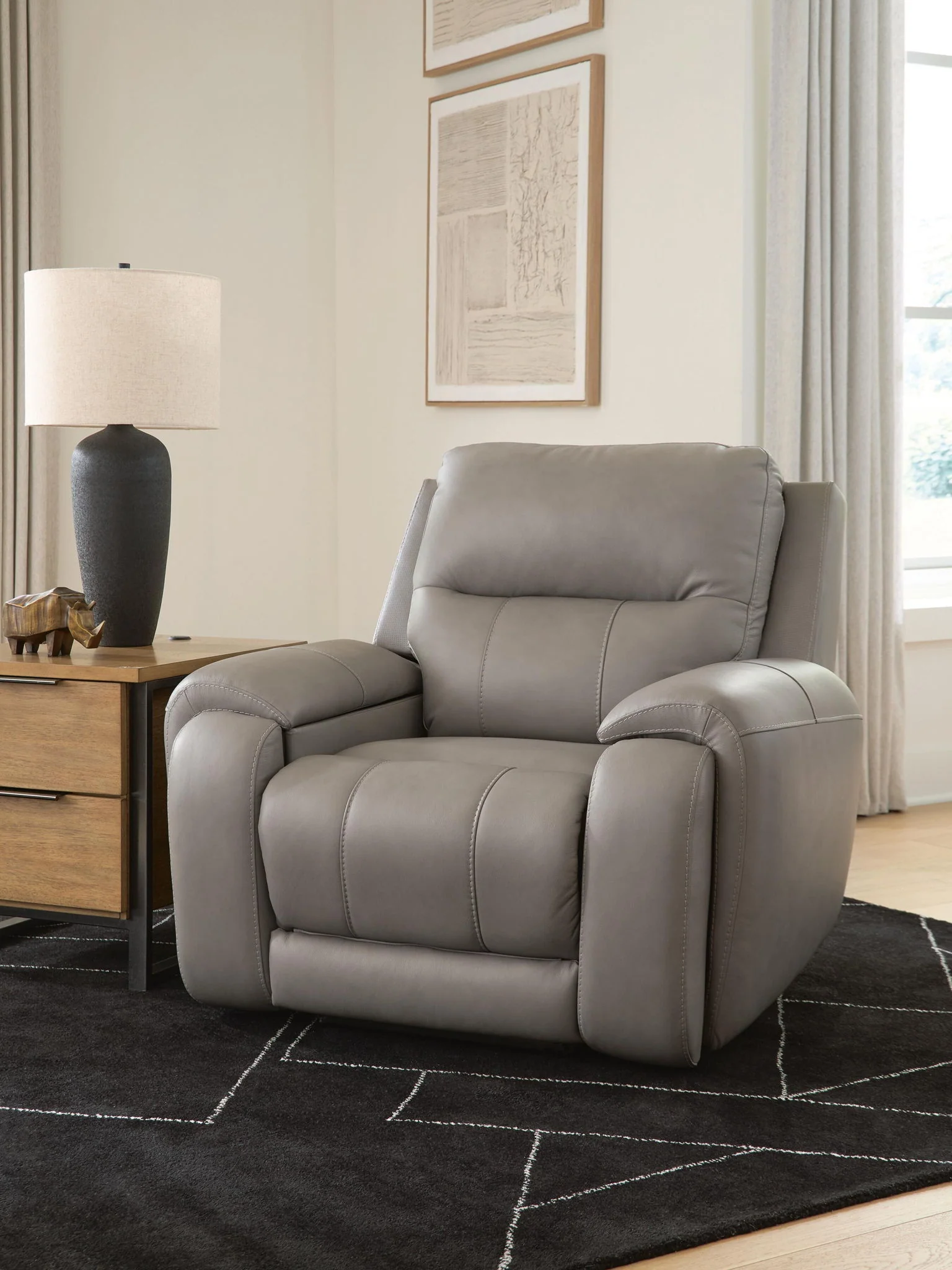 Real Moments - Power Recliner With Audio Seating - Ash - Image 4