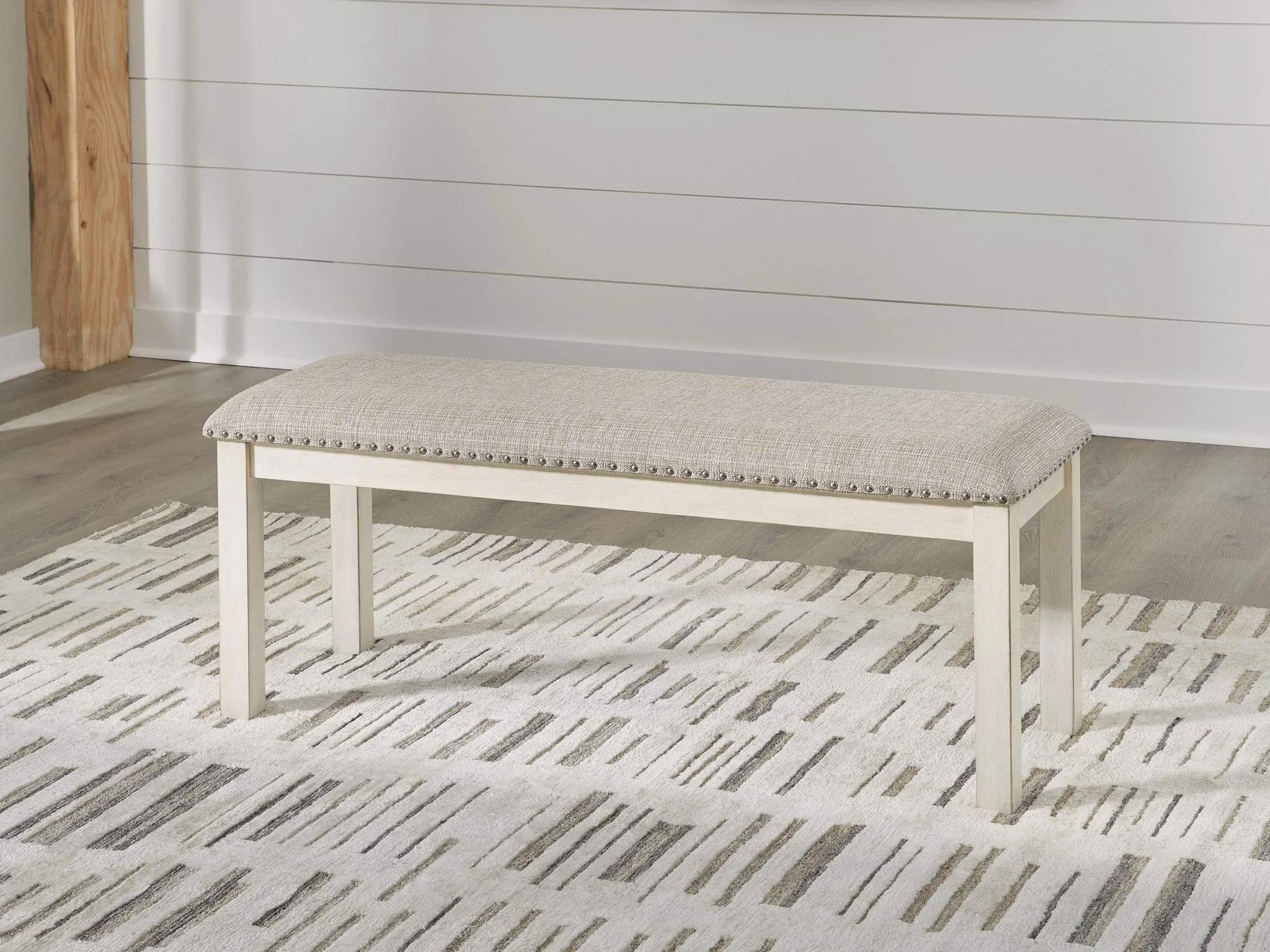 Robbinsdale - Large Upholstered Dining Room Bench - Antique White - Image 4