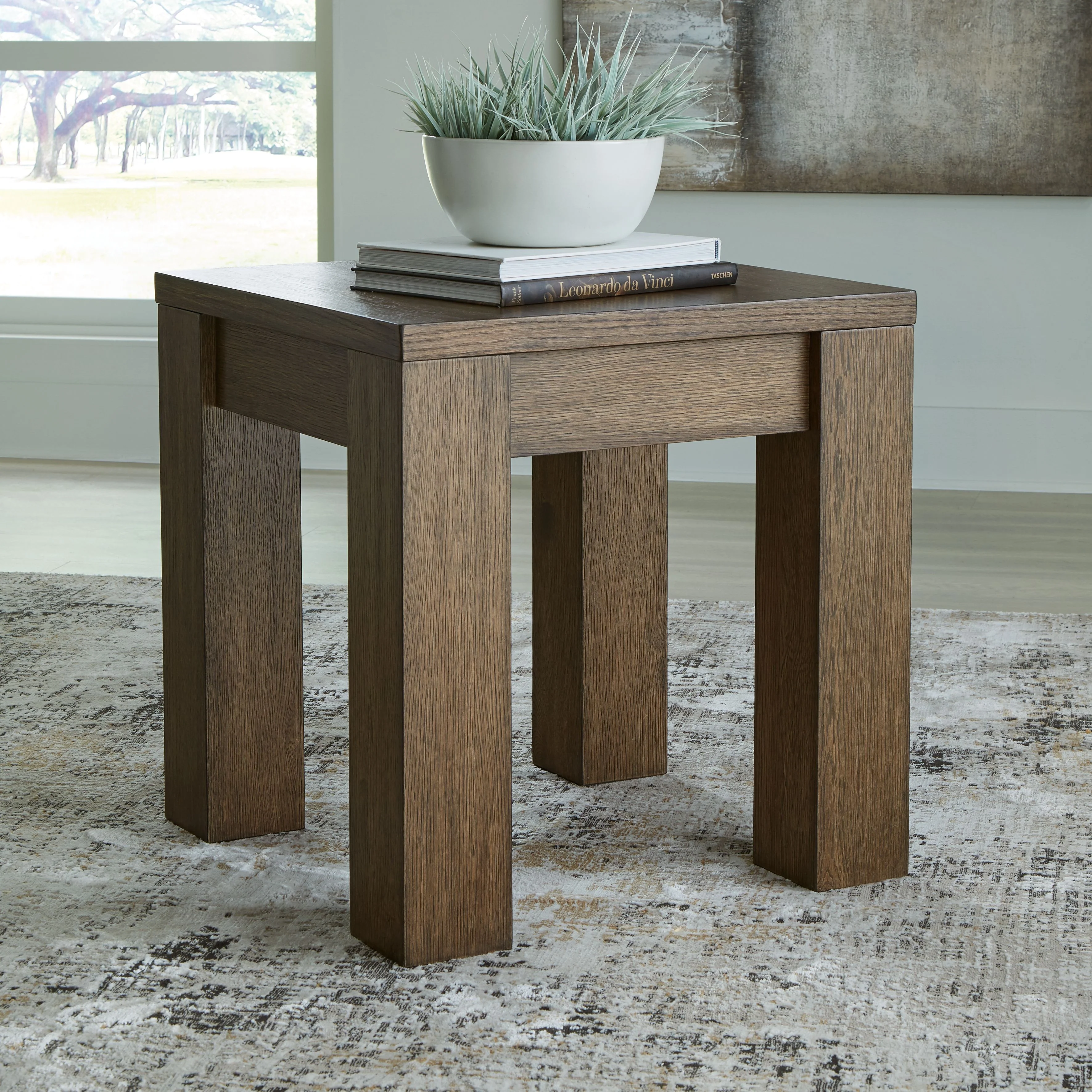 Rosswain - Square End Table - Warm Brown - Image 4