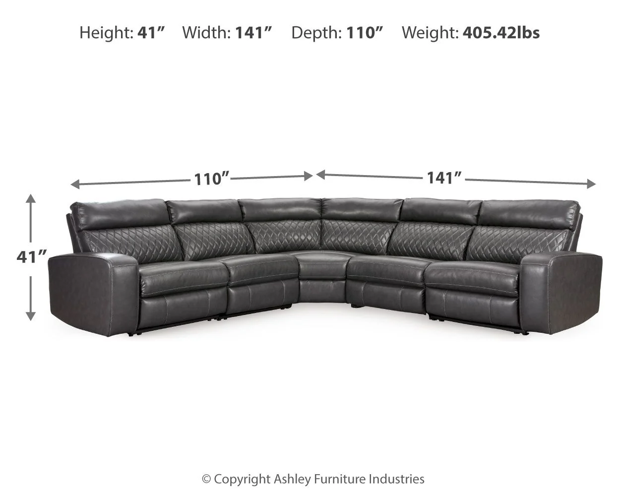 Samperstone - Power Reclining Sectional - Image 11
