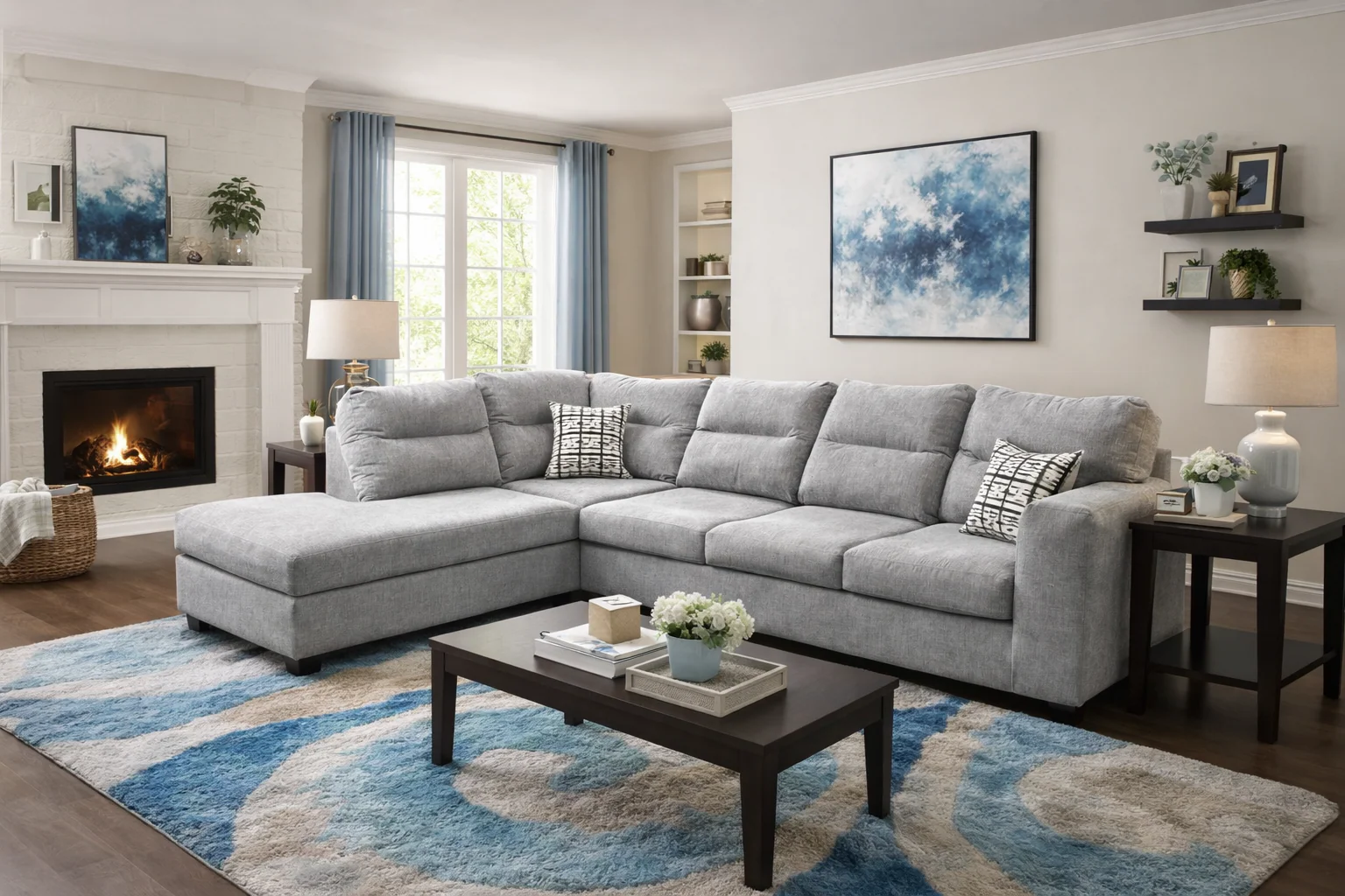 Shana Silver Sectional