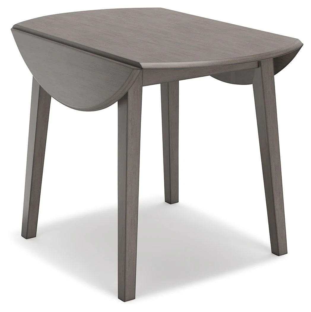 Shullden - Round Drm Drop Leaf Table - Gray - Image 2