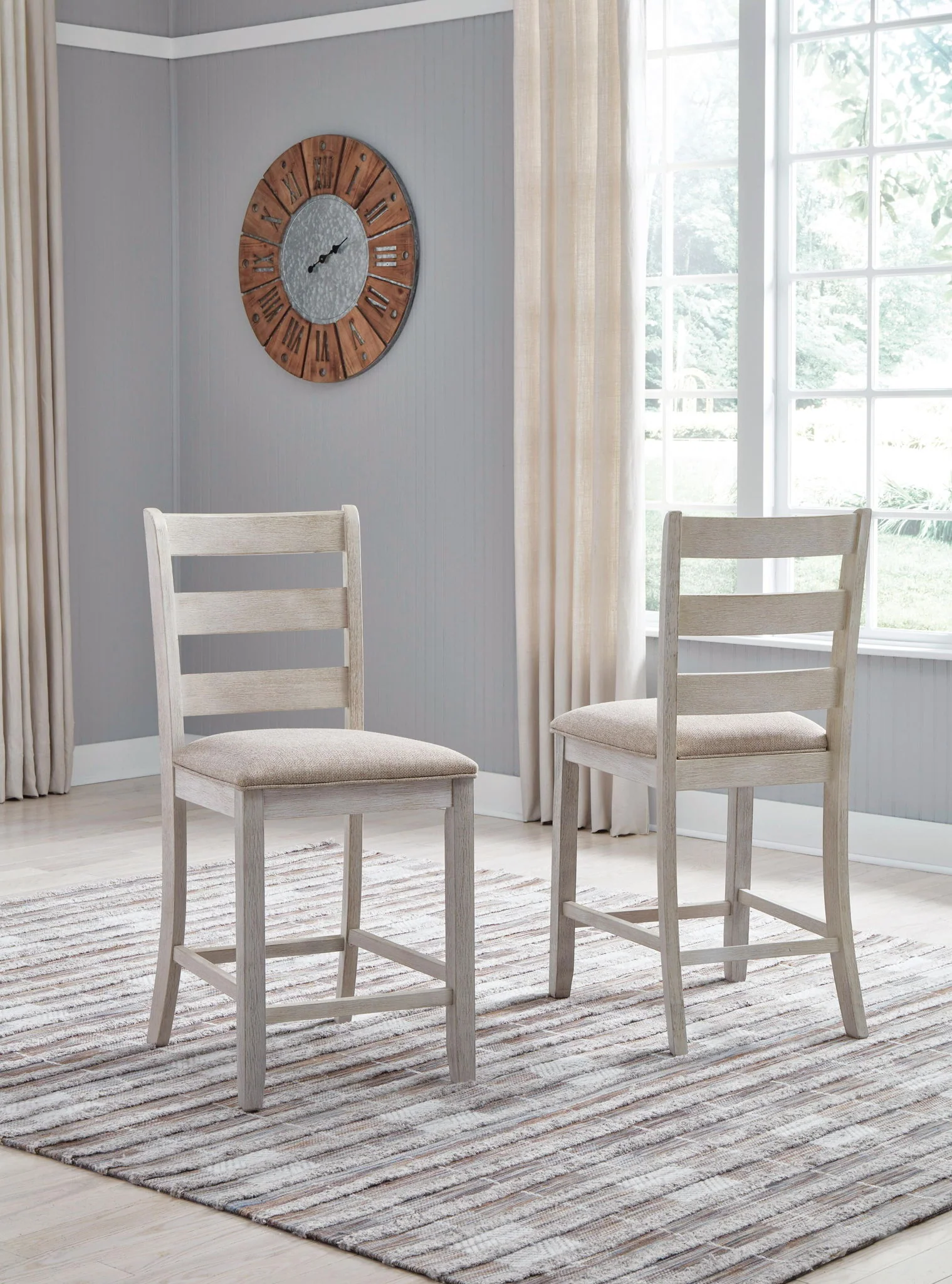 Skempton - Upholstered Barstool (Set of 2) - White - Image 4