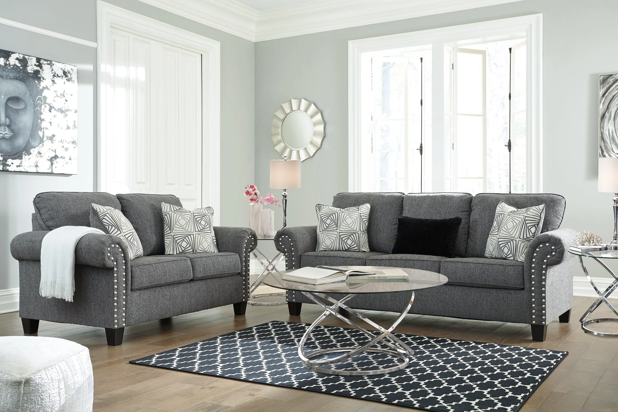 Agleno Sofa and Loveseat - Image 2