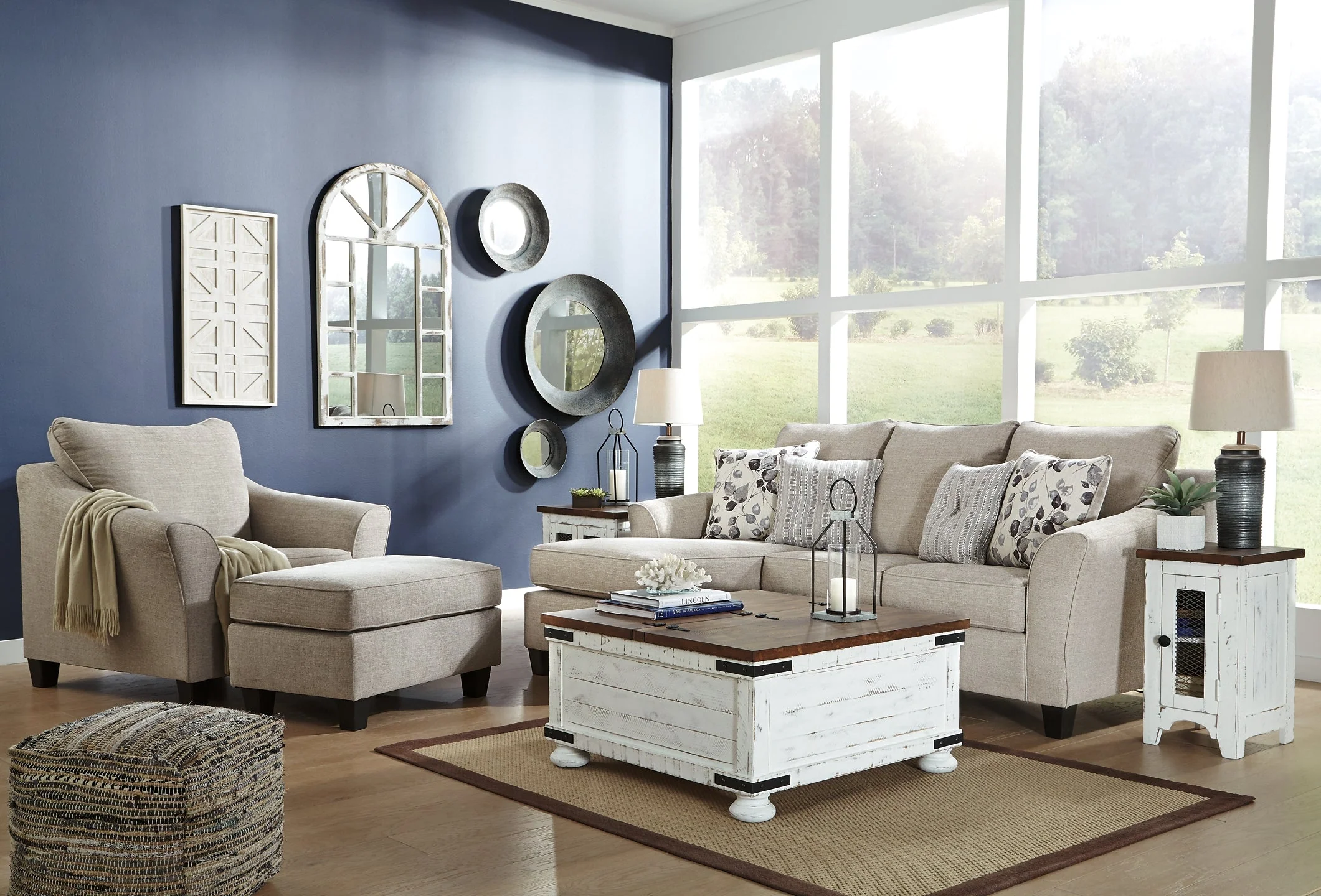 Abney Sofa Chaise, Chair, and Ottoman - Image 2