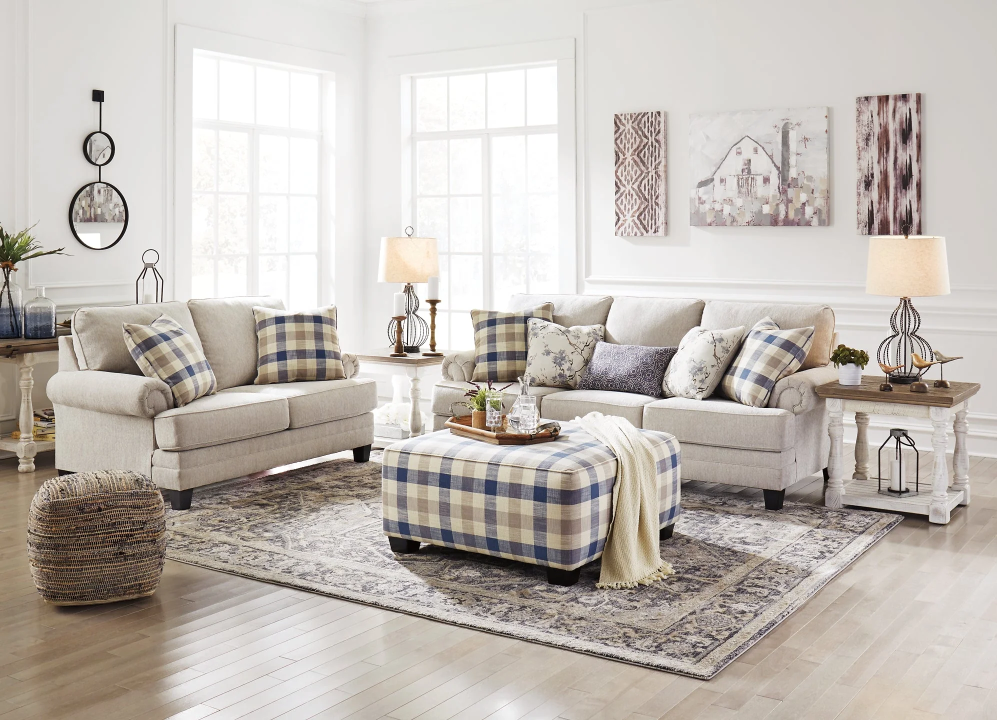 Meggett Sofa, Loveseat and Ottoman - Image 2