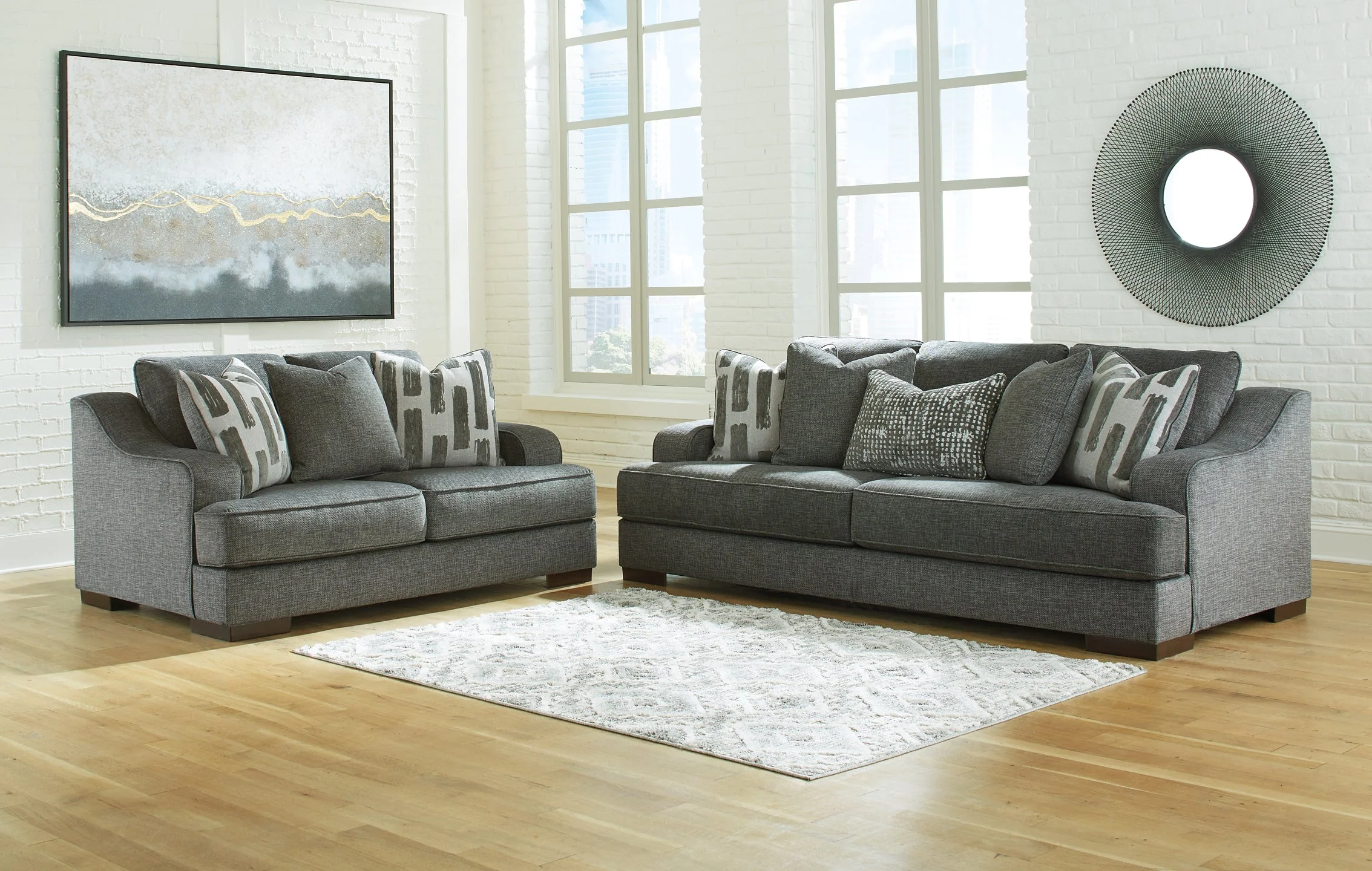 Lessinger Sofa, Loveseat, Chair and Ottoman - Image 12