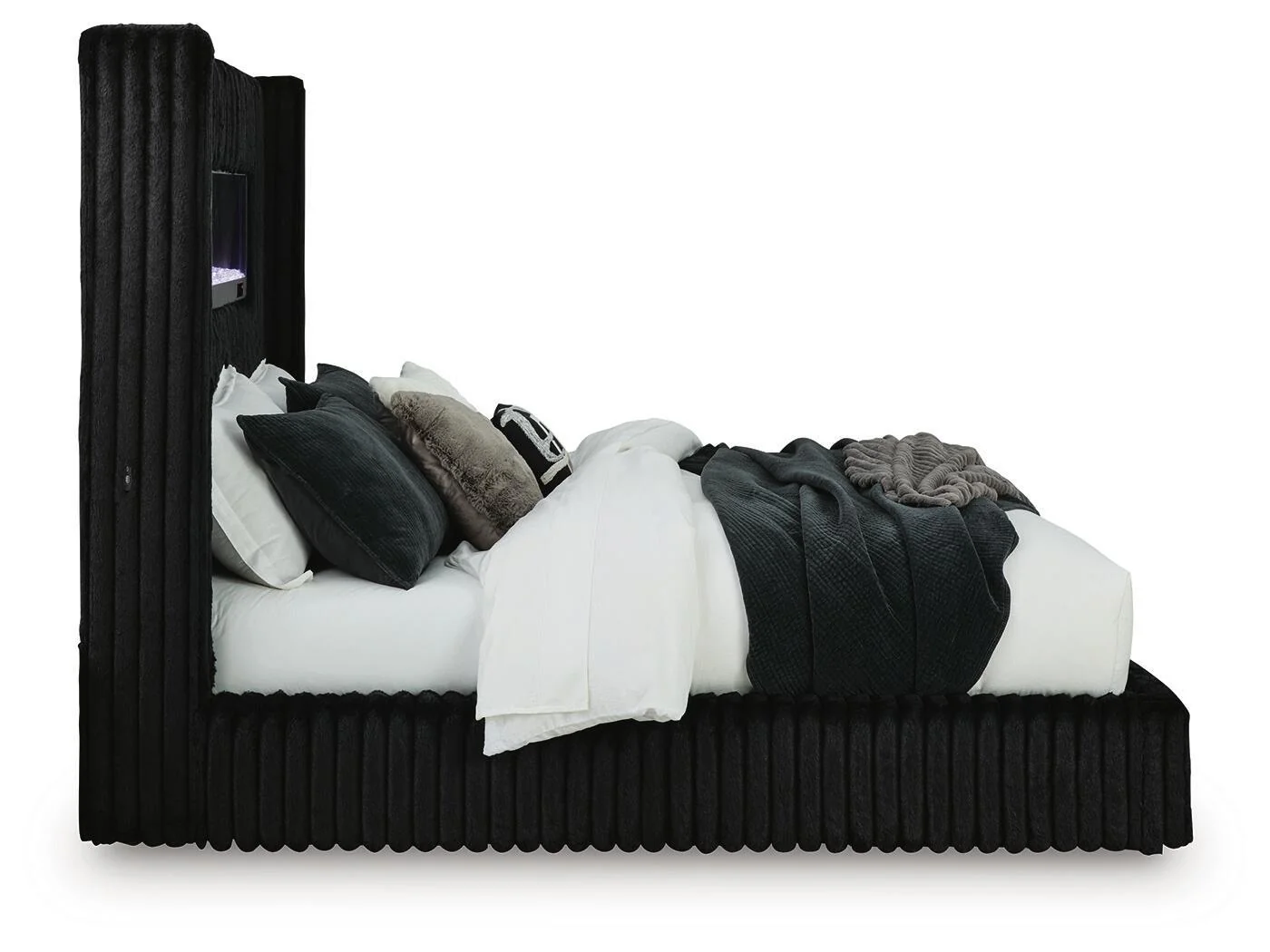 Tayleena - Upholstered Bed With Fireplace And Wireless Audio - Image 4