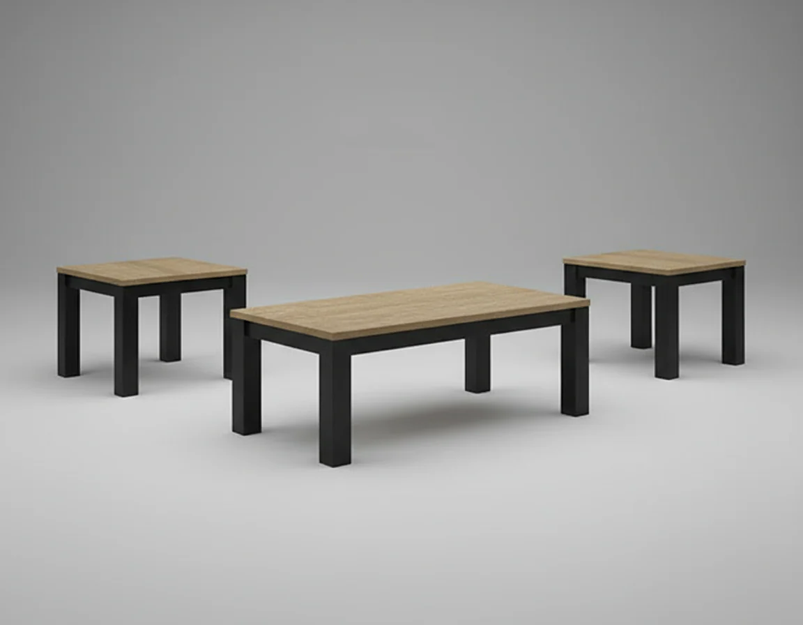 Theo Natural Coffee and 2 End Tables