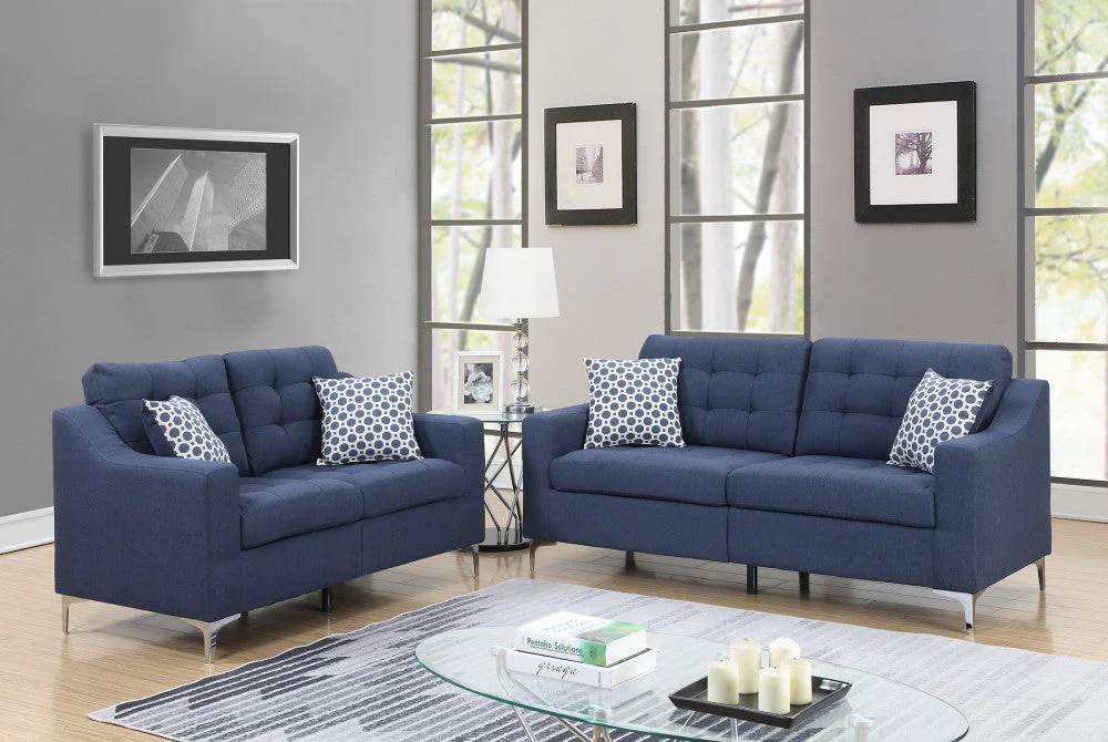 Maribello Navy Sofa & Love