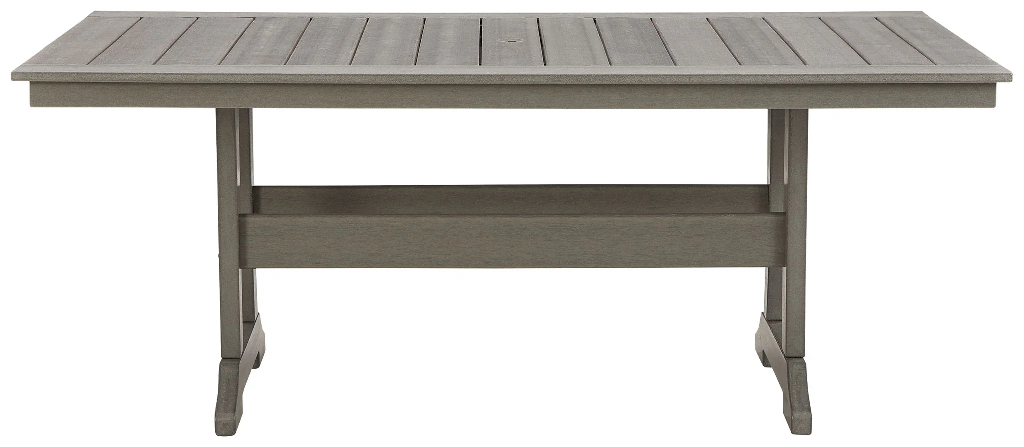 Visola - RECT Dining Table w/Umb OPT - Gray - Image 3