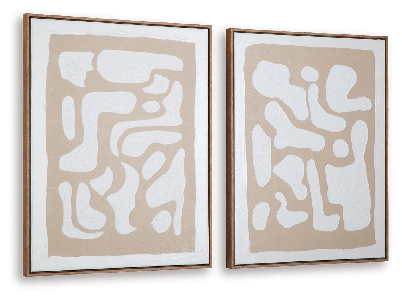 Waldett - Wall Art Set (Set of 2) - Beige / White - Image 4