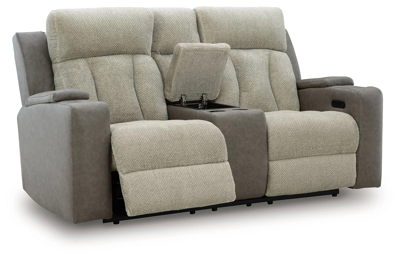 WhipLash - Power Reclining Loveseat With Console / Adj Headrest - Sisal - Image 4