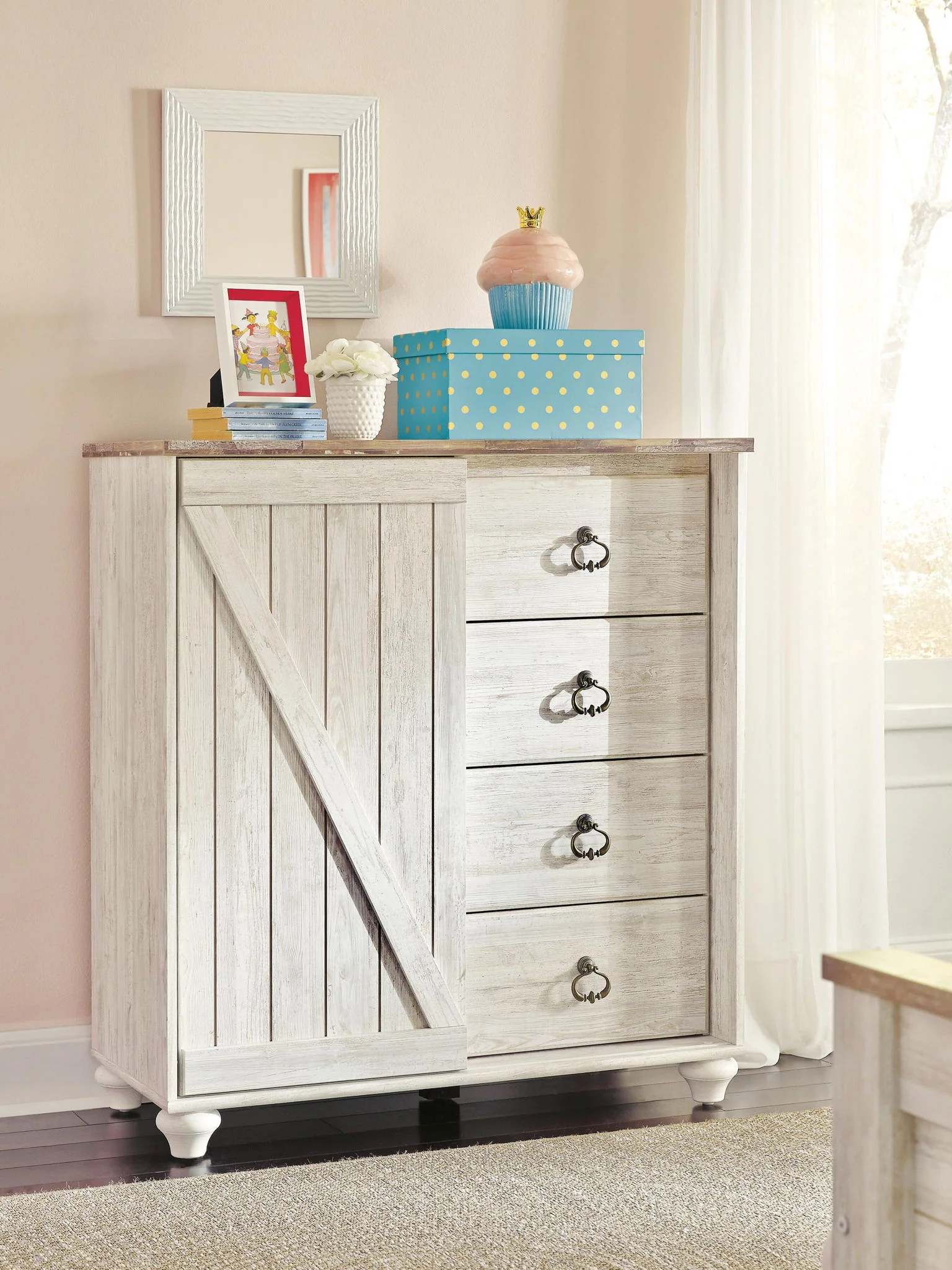 Willowton - Dressing Chest - Whitewash - Image 4