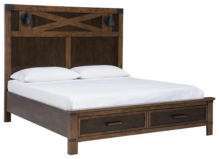 Wyattfield Queen Panel Bed with Storage - Image 4