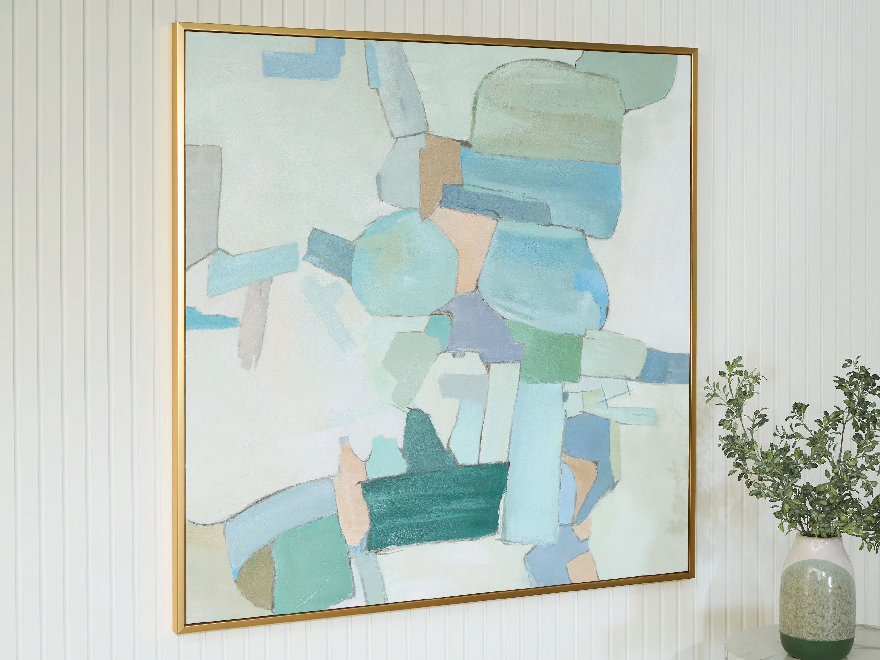 Wynburn - Wall Art - White / Blue / Green - Image 3