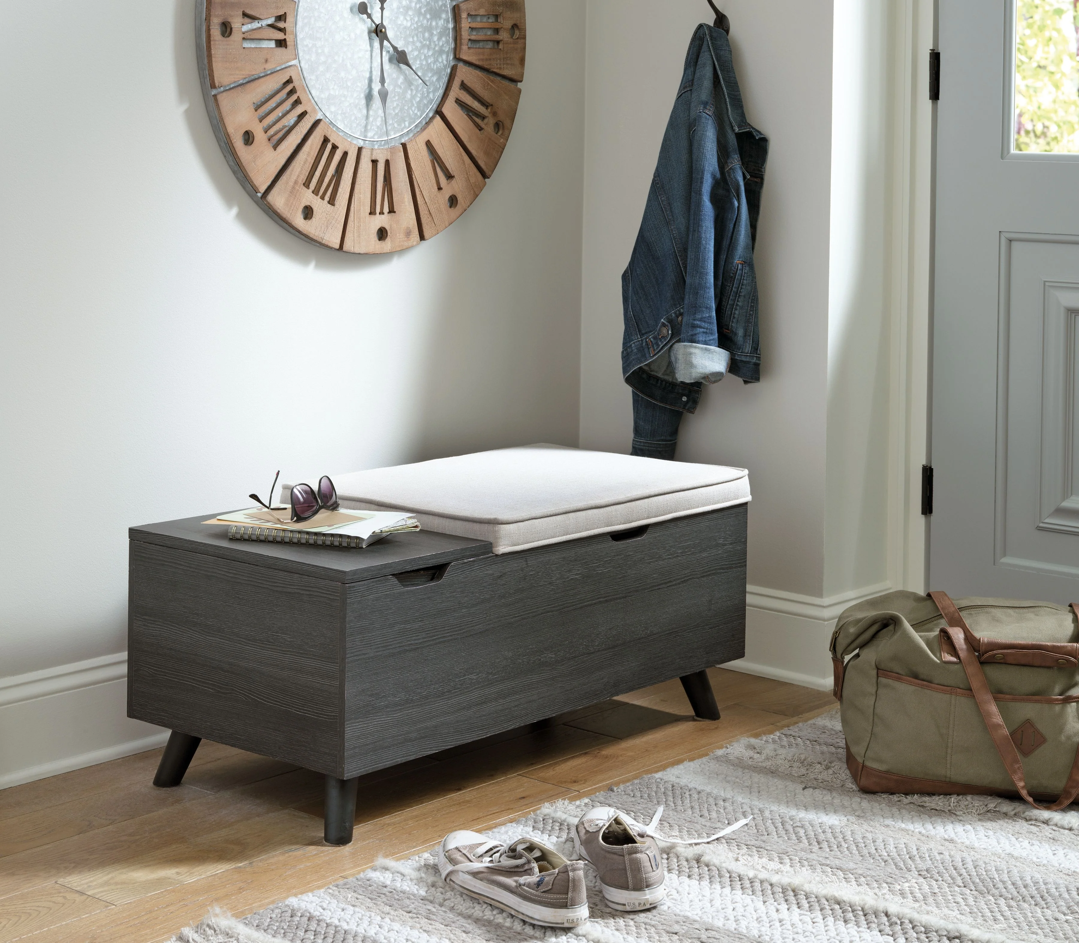 Yarlow - Storage Bench - Dark Gray - Image 3